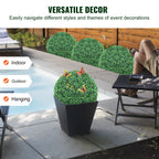 Artificial Topiary Boxwood Trees, Ball-Shape Faux Topiary Plant, All-year Green Faux Plant Decorative Balls Balcony, Garden, Wedding, And Home
