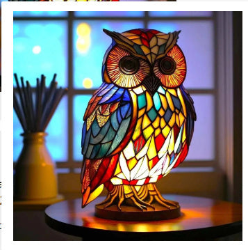 2024 3D Colored Animal Light Desk Lamp Animal Series Decorative Night Light Animal Elephant Owl Cat Vintage Table Lamp Home Decoration