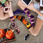 Halloween Christmas Socks For Men Women Girls Funny Pumkin Spider Black Cat Cotton Sock Set