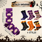 Halloween Christmas Socks For Men Women Girls Funny Pumkin Spider Black Cat Cotton Sock Set