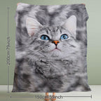 Cat Blankets For Cat Lovers Cute Cat Blanket For Girls Women Fleece Cat Sherpa Blanket Black And White Cat Print Blanket Fuzzy Cat Blanket Throw 130X150cm