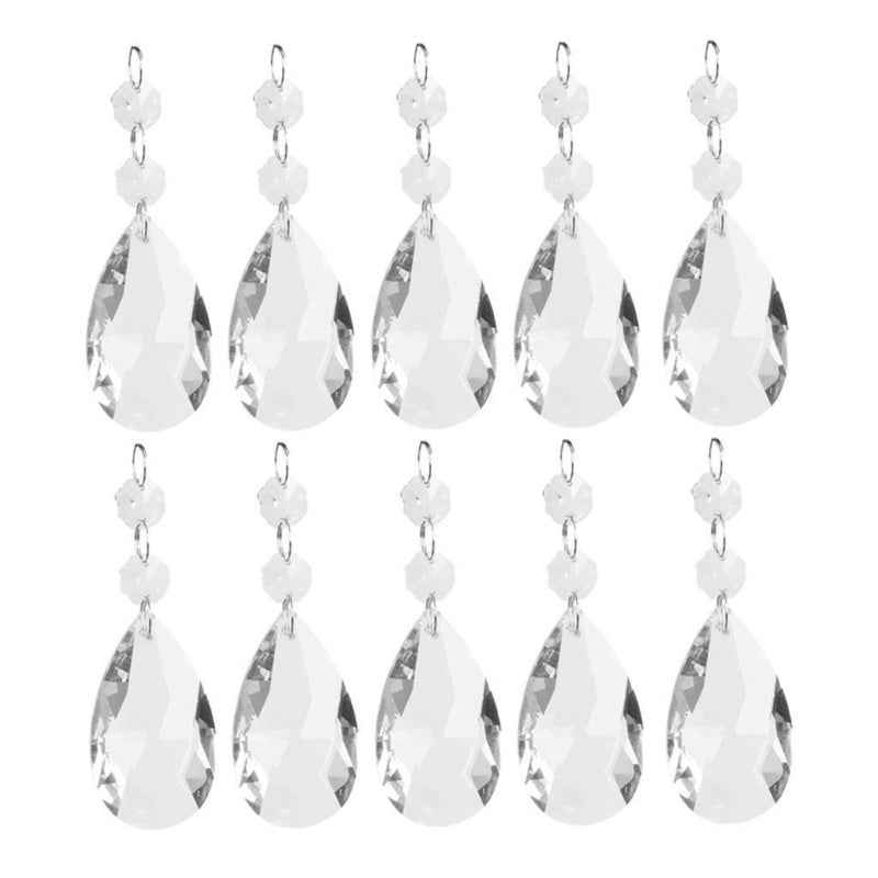 10 Pieces Clear Crystal Chandelier Prism Pendant Ball Pendant