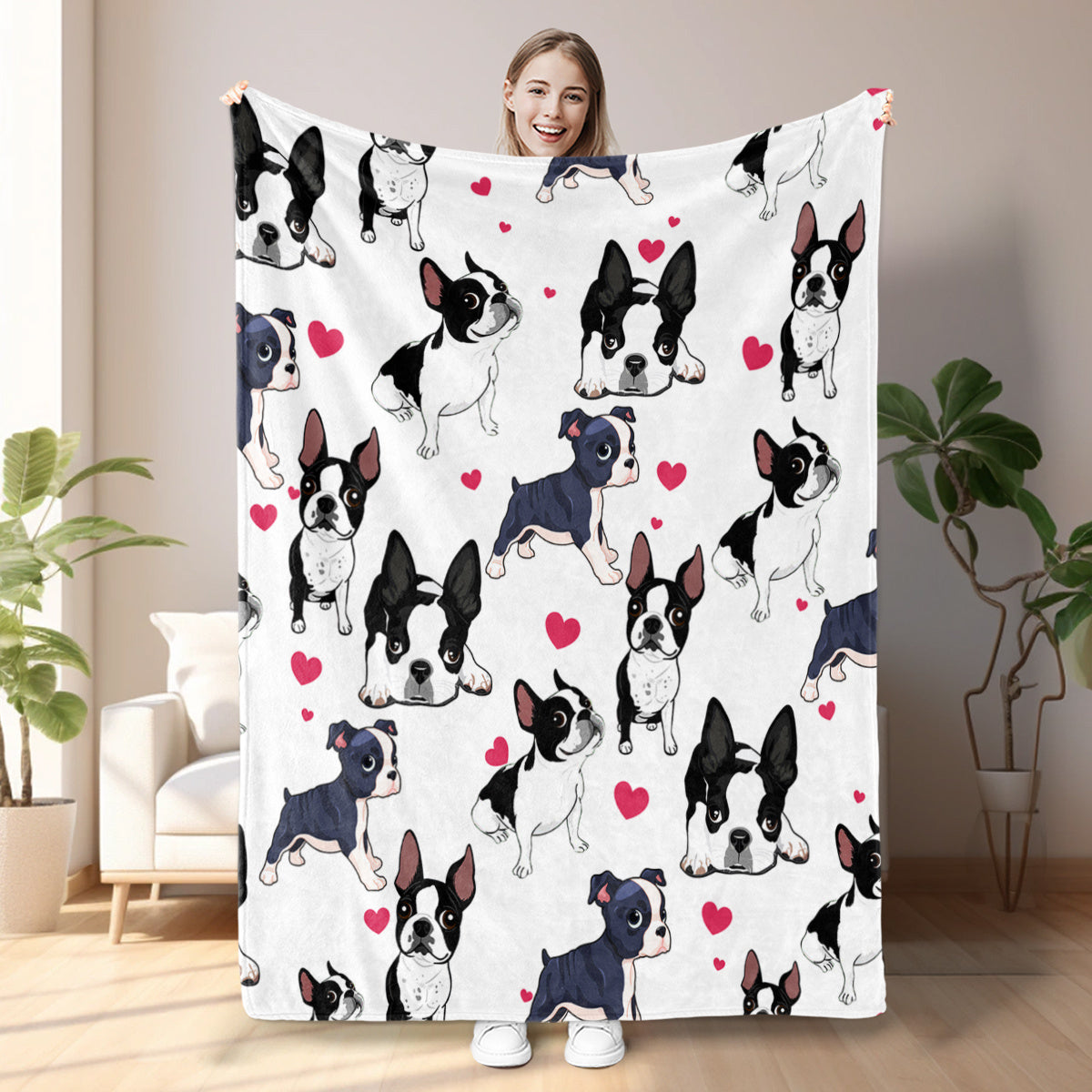 1pc Adorable Fleece Dog Blanket - Soft, Cozy, Lightweight, Warm, Flannel Throw For Couch, Bed, Sofa, Living Room Decor - Perfect For Snuggling Up On Chilly Days 75x100cm,130x150cm