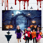 Halloween Garage Door Cover 7X16 Ft - Outdoor Decor for Parties and Photos