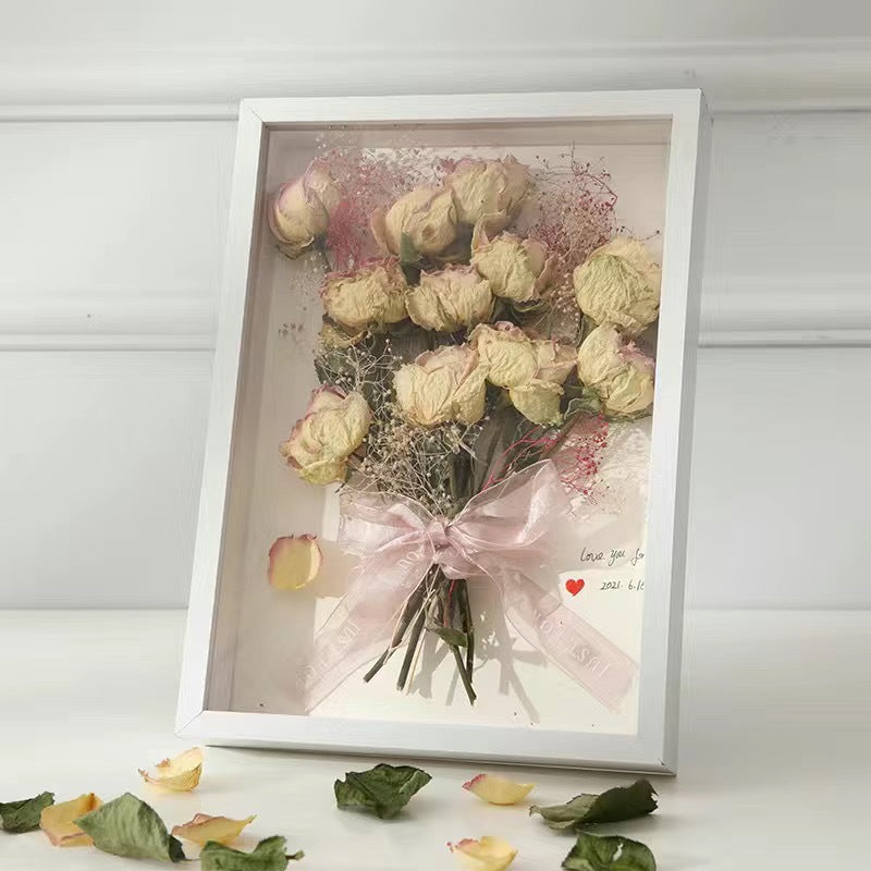 Hollow Dried Flower Photo Frame Diy Table Decoration Preserved Fresh Flower Storage Three-dimensional Handmade
