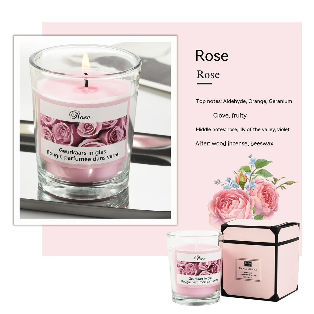 Plant Candles Aromatherapy Glass Romantic Fragrance - Echoes of Comfort