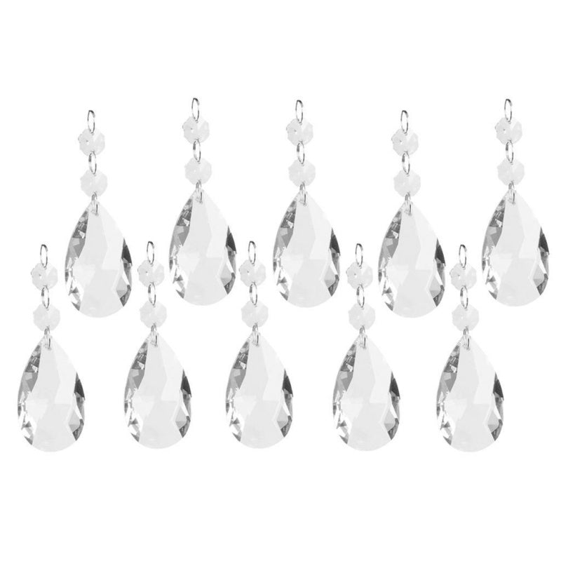 10 Pieces Clear Crystal Chandelier Prism Pendant Ball Pendant