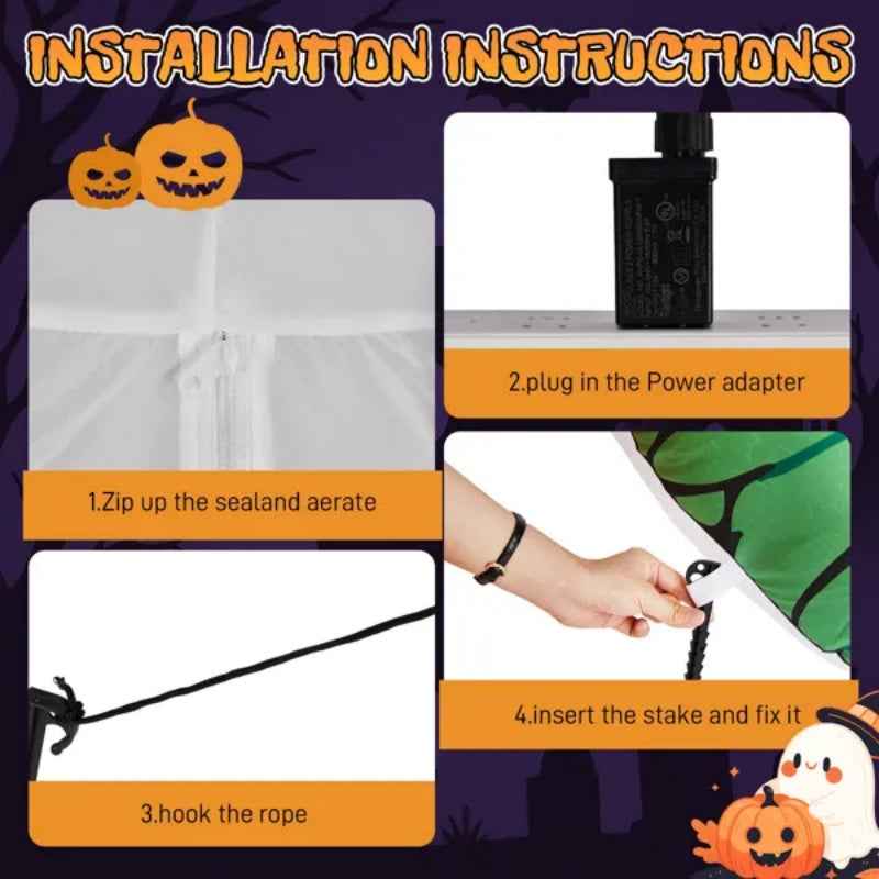 2 Packs Halloween Inflatables Large Set Of Lighted Eyes Decoration, 3FT Blow Ups Green Eyes For Yard, Inflatable Halloween Decor Outdoor With LEDs Party Supplies Blow Up Decoration For Indoor Outdoor