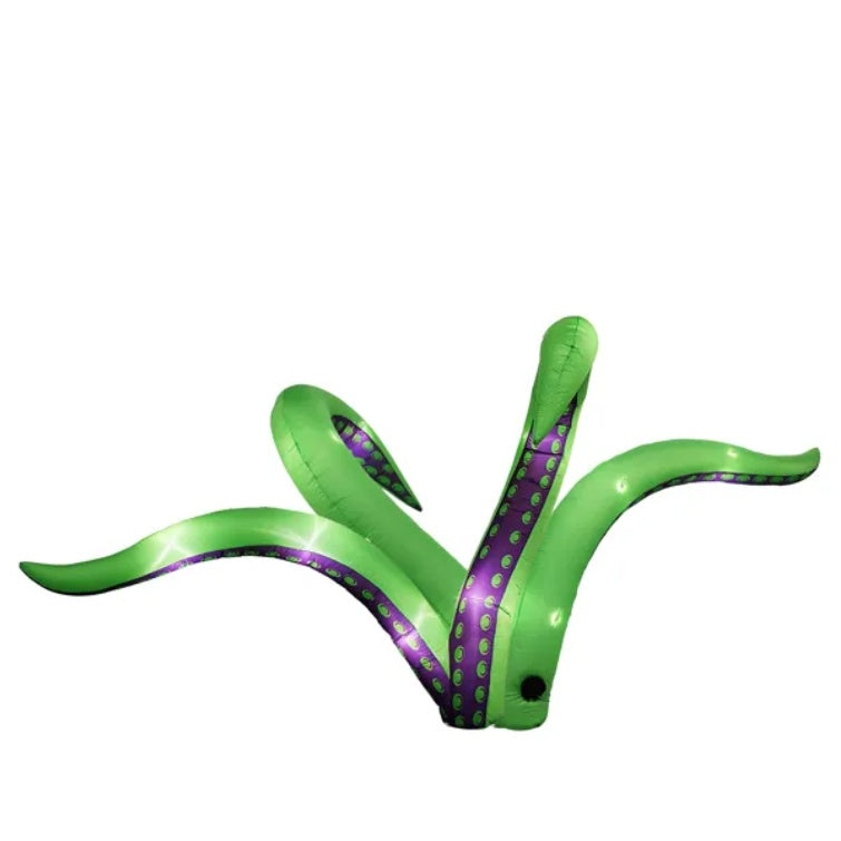 2 Pack Halloween Inflatable Octopus Tentacles Outdoor Decorations, Blow Up Hanging Decoration With Built-in LED Lights, Striking Window Decor For Halloween Party Outdoor Yard Garden Lawn