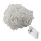 1Pc 40 LEDs Rose Flower String Lights 10ft 3m Battery Operated Decorative Lights For Anniversary Valentine's Wedding Bedroom