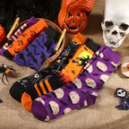 Halloween Christmas Socks For Men Women Girls Funny Pumkin Spider Black Cat Cotton Sock Set