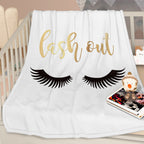 Long Eyelashes Printed Throw Blanket Plush Fluffy Flannel Fleece Blanket Soft Throws For Sofa Couch And Bed 30x40 50x60 60x80