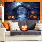 Halloween Garage Door Cover 7X16 Ft - Outdoor Decor for Parties and Photos