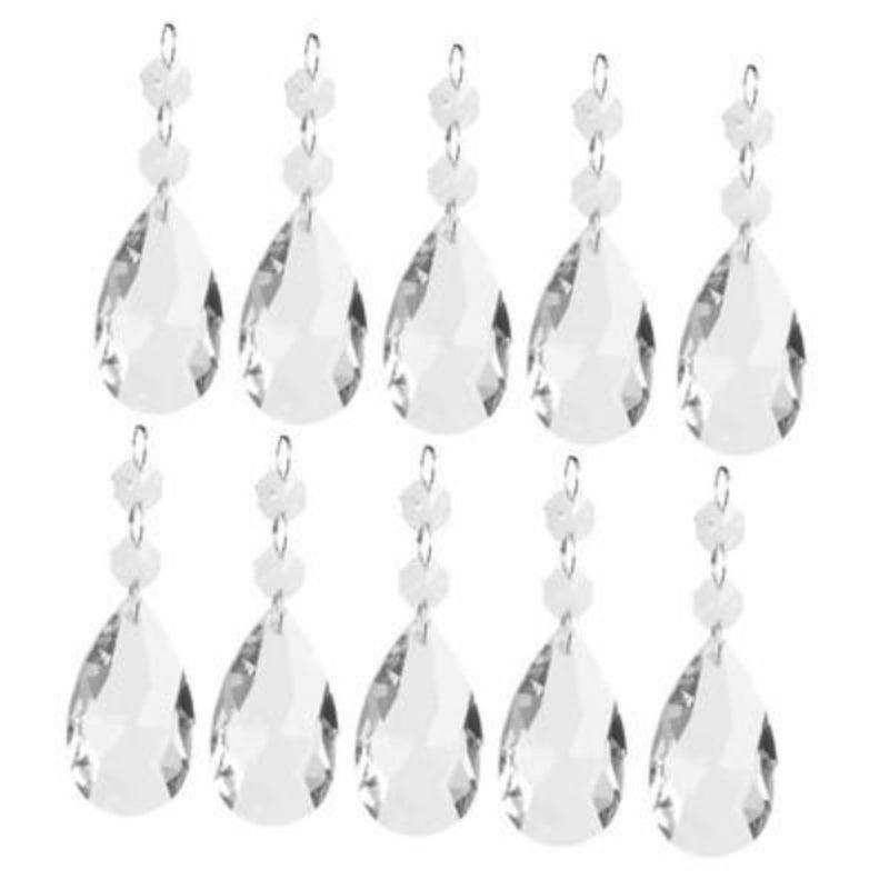 10 Pieces Clear Crystal Chandelier Prism Pendant Ball Pendant
