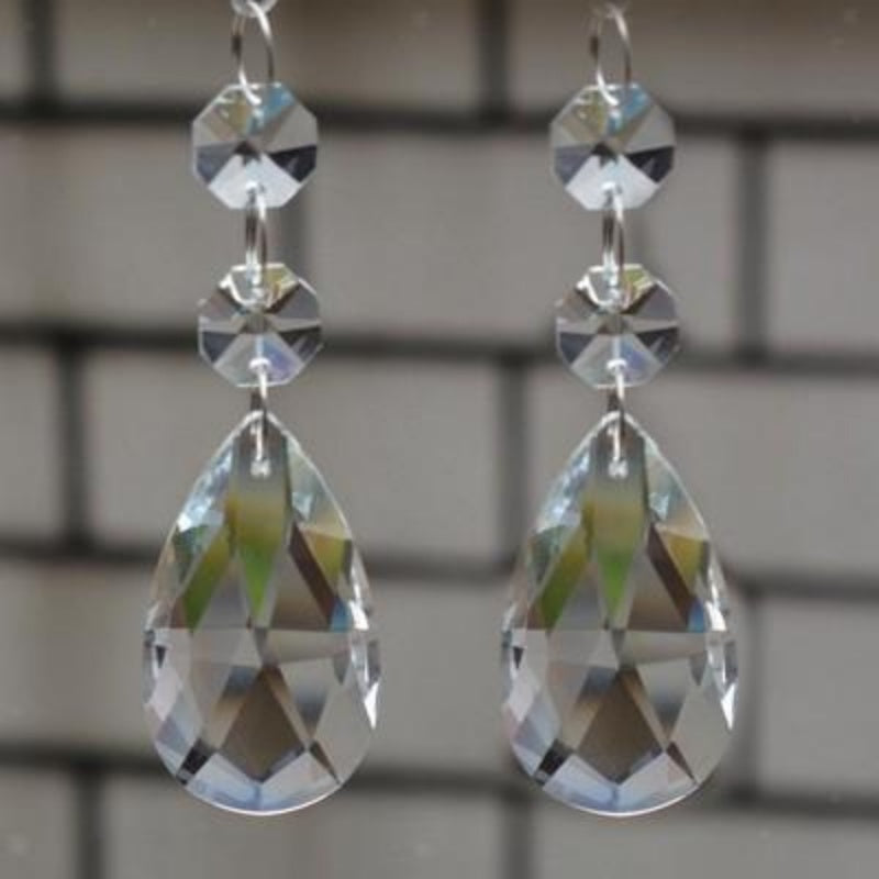 10 Pieces Clear Crystal Chandelier Prism Pendant Ball Pendant
