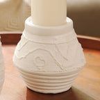 Organic Pattern Terracotta Candle Holder 5.2x5.2x5.5'' Rustic Candle Stand For Ambient Lighting